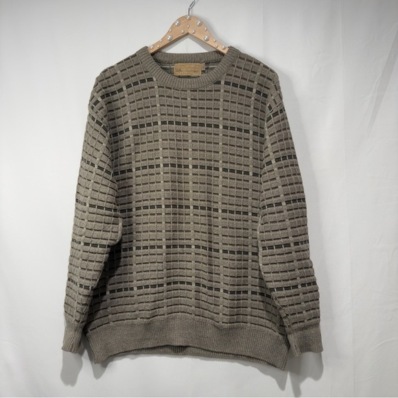 Shenandoah Sweaters - Vintage 90s Shenandoah Sweater, Grandma Sweater Brown Oversized Grandpa Crewneck